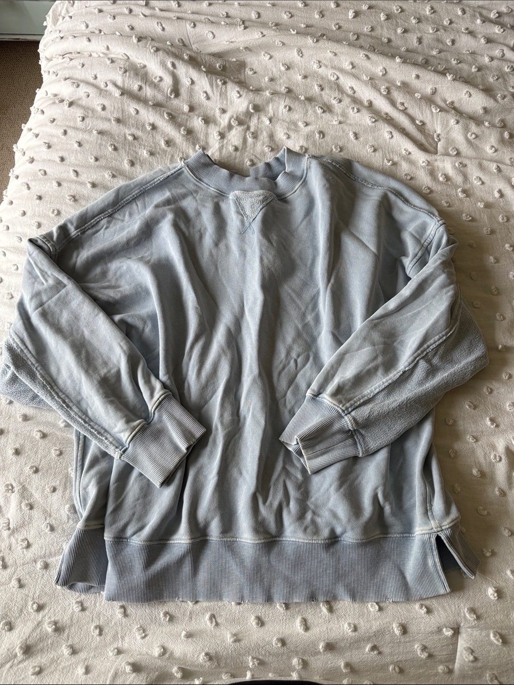 aerie Women's Light Blue Crewneck Sweatshirt